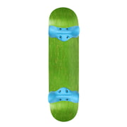 Softrucks Skateboard Indoor Practice Complete 7.75" Blue Trucks, Stained Green