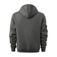 thumbnail image 4 of Men's Winter Fleece Multi-pocket Zipper Sweatshirt Suit Personalized Casual Hoodie Set, for Outdoor Activities and Winter Casual Wear,Dark Gray,3XL, 4 of 4