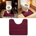 thumbnail image 5 of Non Toilet Floor Mat 16x20,Bath Rug Around Toilet Base,U Shaped Bathroom Floormat,Memory Foam Toilet Floor Rug,Machine Washable, 5 of 6
