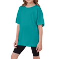 thumbnail image 6 of GiLiling Toddler T Shirts Cotton Summer Basic T Shirts Boys Girls Tee Undershirt Short Sleeve Crew Neck Shirt (Blue, 3-4 Years), 6 of 8