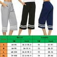 thumbnail image 3 of PENGXIANG Femmes Pyjama Pantalon Coton Sommeil Recadrée Lounge Bottines Réglables S M L XL, 3 of 3