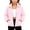 Pink, variant on Girls Fleece Jacket with Pockets Casual Full Zip Turtleneck Warm Kids Winter Hoodless Jackets Light Blue 5-14