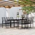 thumbnail image 1 of vidaXL 7 Piece Garden Dining Set Black, 1 of 4