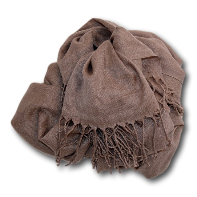 Châle Style Pashmina 26 Po de Large par 72 Po de long Cappuccino Mousseux