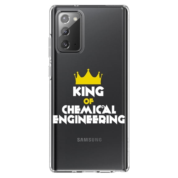 DistinctInk Clear Shockproof Hybrid Case for Galaxy Note 20 ULTRA (6.9" Screen) - TPU Bumper Acrylic Back Tempered Glass Screen Protector - King of Chemical Engineering