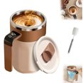 thumbnail image 1 of 2026 New Electric Coffee Mug with A Built-in LCD Thermometer, Electric Self Stirring Mug, Perfect for Brewing Coffee, Milk, Cocoa, Etc.Rechargeable, Smart Temperature Control Travel Mug(Brown), 1 of 7