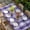 Purple, variant on Blue Plaid Table Cloths for 3 Foot Rectangle Tables, Modern Simple Watercolor Buffalo Lattice Patio Waterproof Elastic Fitted Tablecloths, Washable Rectangular Table Cover for Camping