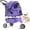 Purple, variant on Dkelincs 3 Wheels Dog Cat Stroller Foldable Pet Stroller Travel Carrier with Cup Holder and Removable Liner, Pink