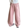 thumbnail image 4 of JLMSPLWG Teen Girl Wide Leg Sweatpants with Drawstring Tween Girl Straight Leg Sweatpants Girls Sports Soft Trouser Toddler Baggy Parachute Pants Kids Clothes, 4 of 4
