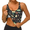 thumbnail image 3 of Uemuo Vegetable Quiche Pattern Women's Sports Bra - High Impact Support, Breathable, and Comfortable Athletic Bra for Running, Yoga, and Workouts, 3 of 9