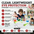 thumbnail image 4 of Bison Life Kids Protective Safety Glasses (Pack of 12) ANSI Z87.1, Clear Lens Multi-Color Temple, Impact & Scratch Resistant, 4 of 12