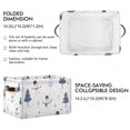 thumbnail image 2 of Yayeee Canvas Storage Basket with Handles for Shelves Fabric Bins Closet Organizer, Blue Cartoon Snowmen, 2 of 8