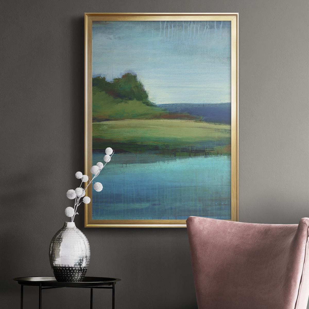 Silent Lakeside I Premium Framed Print - Ready to Hang