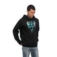 thumbnail image 2 of Victorious Men's Iridescent Bull Fleece Pullover Graphic Hoodie JK5032 - Black - Small - II14A, 2 of 5