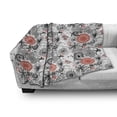 thumbnail image 3 of Mandala Soft Flannel Fleece Throw Blanket, Grunge Looking Round Floral Rounds Contrast Colors and Design, Cozy Plush for Indoor and Outdoor Use, 50" x 60", Vermilion Black White, by Ambesonne, 3 of 6