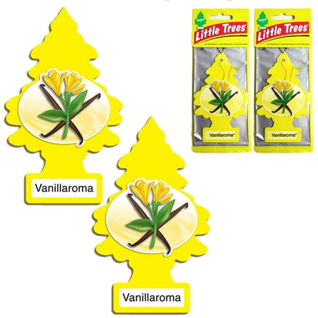 2 Pcs Little Trees Vanilla Air Freshener Home Hanging Car Auto Office Room (Best Vanilla Car Air Freshener)