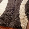 thumbnail image 2 of SAFAVIEH Florida Ellen Abstract Shag Area Rug, Cream/Dark Brown, 8'6" x 12', 2 of 10