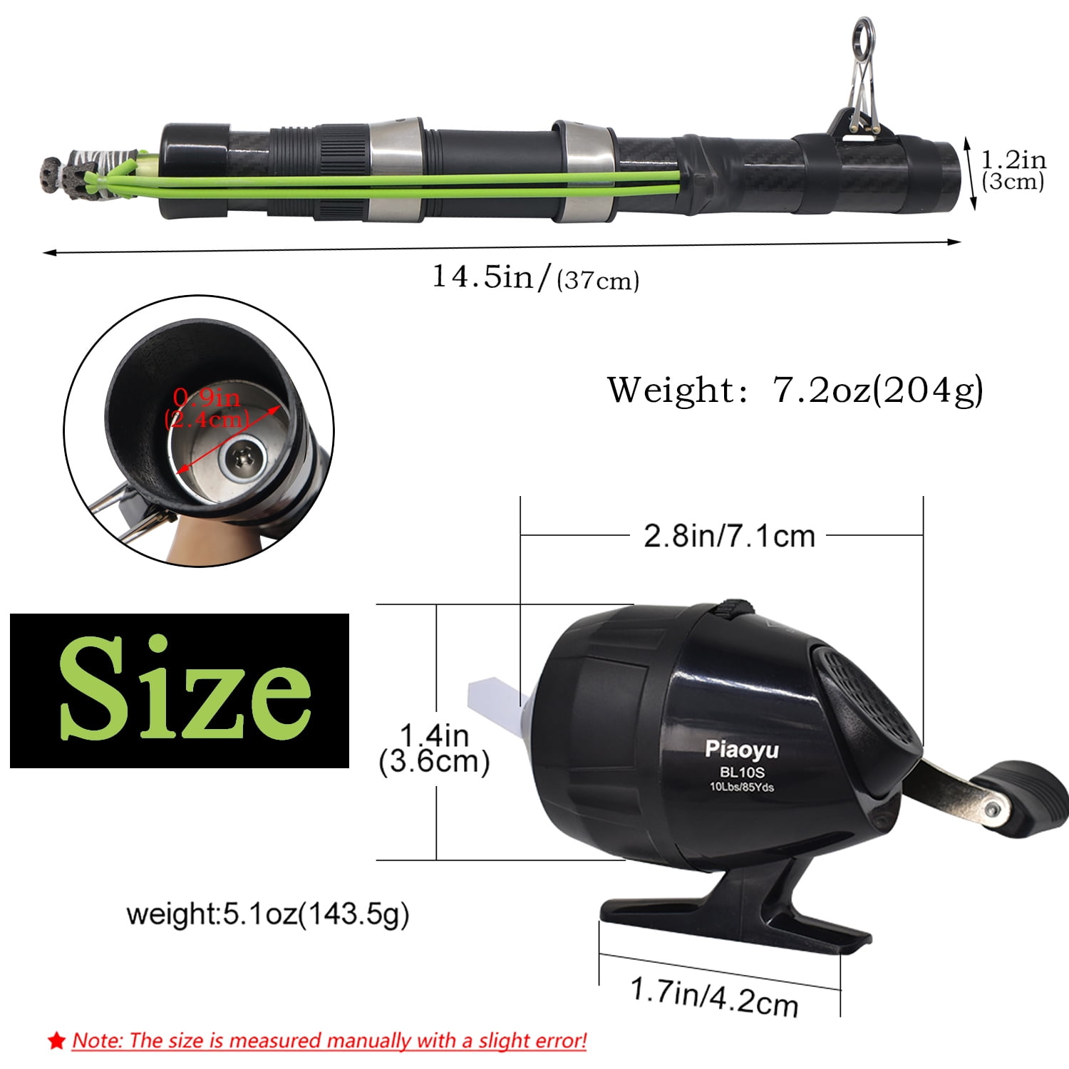 Piaoyu Fishing Catapult Rod,Upgraded Catapult Fishing Rod with Slingshot Fishings Reel for Long-Casting, Durable & Lightweight for Freshwater/Saltwater Fishing