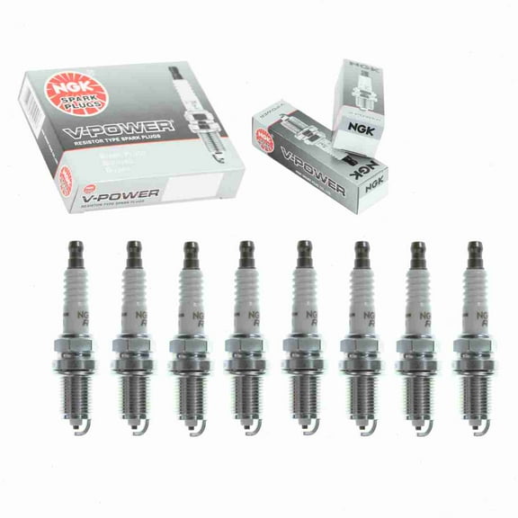 8 pc NGK V-Power Spark Plugs compatible with Dodge Ram 1500 5.2L 5.9L V8 1994-1997