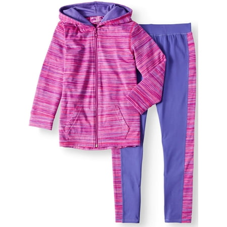 - Chili Peppers Brushed Space Dye Hoodie and Legging, 2-Piece Active Set (Little Girls & Big Girls