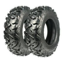 2 Pack 25x10-12 ATV Tires, All Terrain 6PR 25x10x12 ATV UTV Trail Mud Sand Off-Road Tires