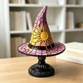 thumbnail image 4 of Qocolcyl Halloween Decor Witch Hat Lamp Gift,LED Halloween Night Light Table Decorations for Home Indoor,Handcrafted Retro Resin Witchy Decor for Shelf Mantel,Gothic Party Home Decoration (USB Power), 4 of 7