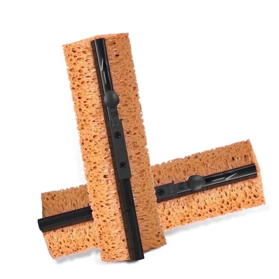 Yocada Sponge Mop Replacement Refill, Damp & Washable Mop Heads,  2 Pack, Brown