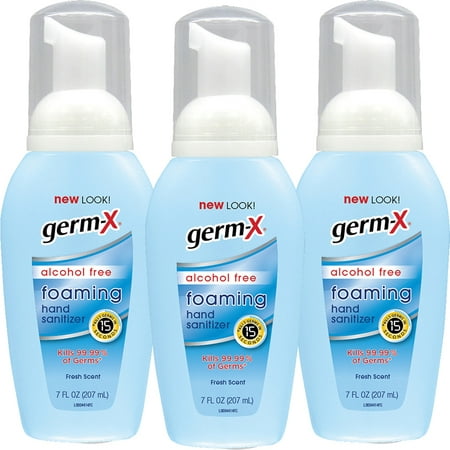 (3 Pack) Germ-X Foaming Fresh Scent Hand Sanitizer, 7 fl