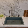 thumbnail image 4 of Pemberly Row Titanium 30" Drop-In Single Bowl Granite Composite Kitchen Sink, 4 of 9