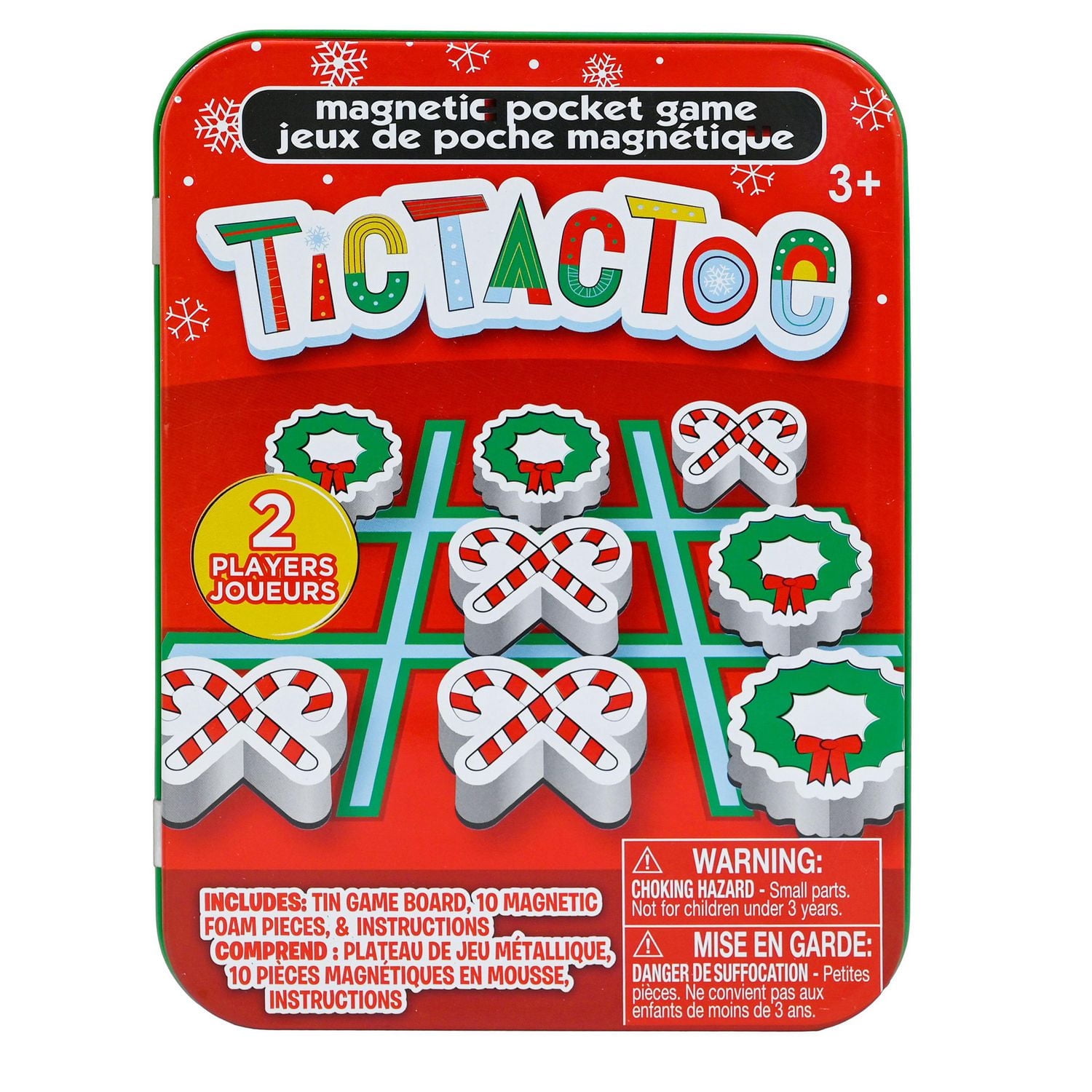 Jeux de voyage de Noël – Jeu de poche magnétique - Jeu de Tic Tac Toe