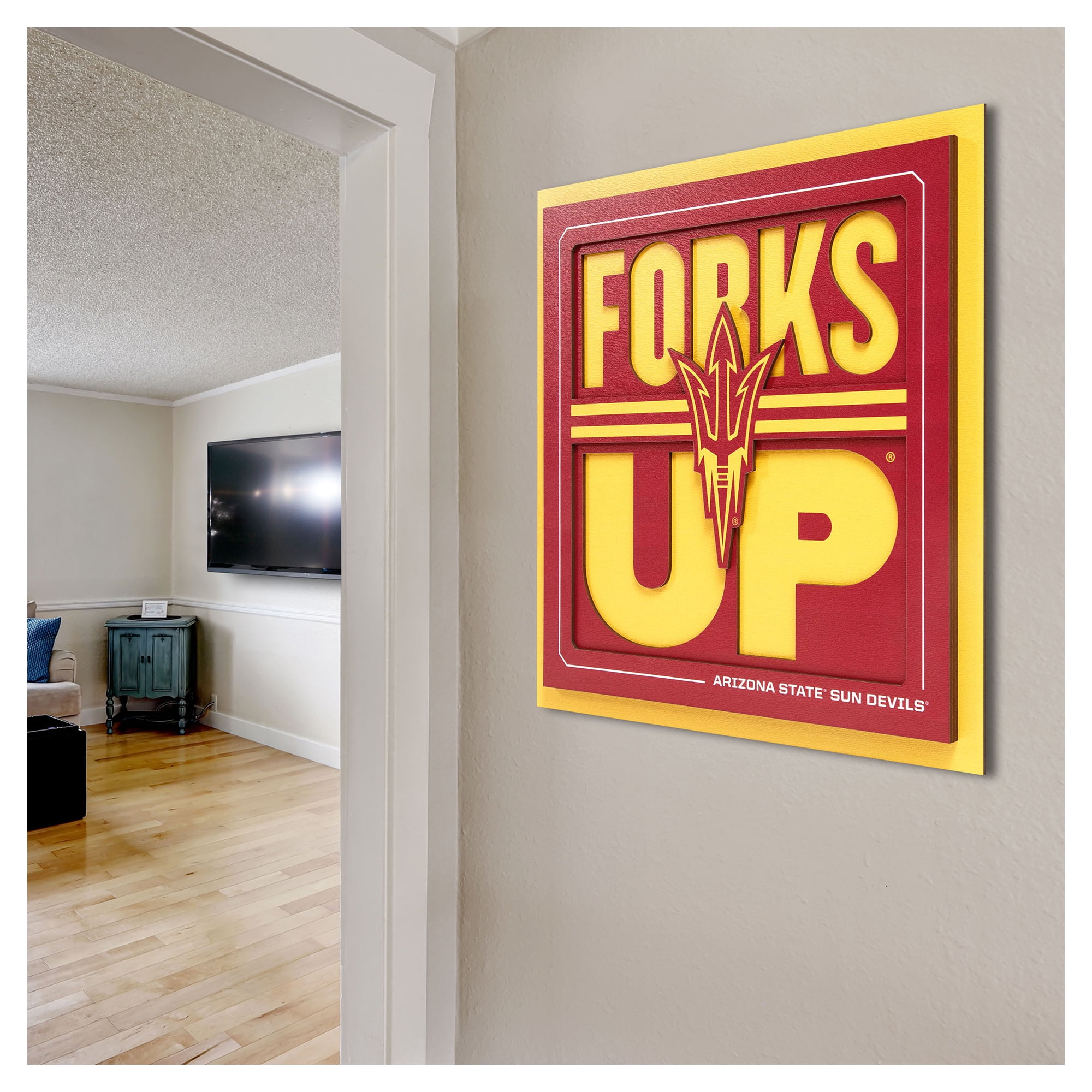 IDNA Arizona State Sun Devils 12" x 12" Slogan Series 3D Wall Art