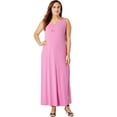 thumbnail image 5 of Jessica London Women's Plus Size Stretch Knit Tank Maxi Dress, 5 of 5