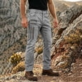 thumbnail image 2 of Men's Ripstop Twill Tactical Pants Slim Fit, Lightweight Outdoor Hiking Cargo Work Pants with Multi Zip Pockets for Fishing Camping Daily Wear, 2 of 5