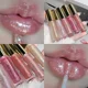 thumbnail image 4 of Lápiz labial líquido con purpurina, brillo labial metálico transparente con efecto espejo, aceite voluminizador, brillo hidratante, tinte labial, aceite labial con diamantes brillantes, 4 of 5