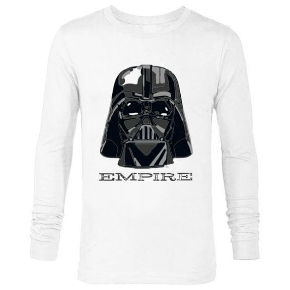 Star Wars Darth Vader Empire Mask and Helmet - Long Sleeve T-Shirt for Men - Customized-White