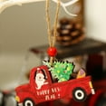 thumbnail image 3 of Christmas Ornaments Red Truck Christmas Tree Decoration Wooden Farmhouse Hanging Crafts for Xmas Home Country Holiday Party, 3 of 6