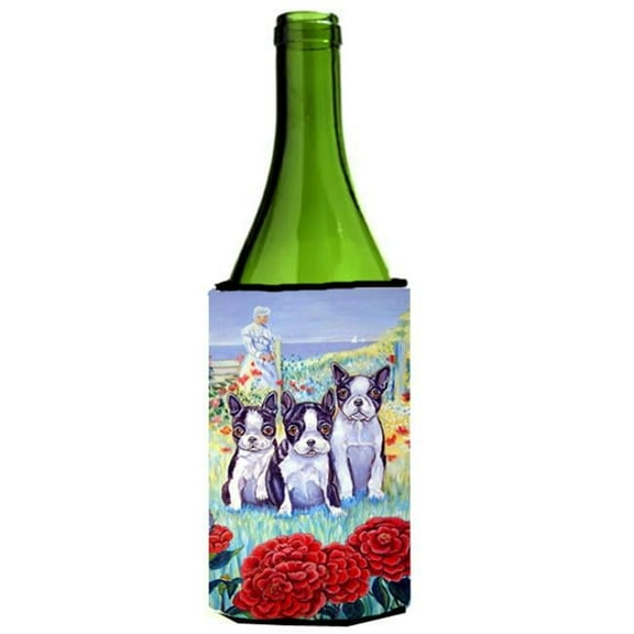 Boston Terrier Trio Wine Bottle   Hugger - 24 oz.