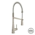 thumbnail image 2 of Moen 5925Ew Sleek 1.5 GPM Single Hole Pre-Rinse Pull Down Kitchen Faucet - Black, 2 of 7