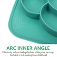 thumbnail image 3 of OULII Silicone Suction Plate for Kids with Divided Design Green Color NonSlip Strong Adsorption Easy to Carry for, 3 of 8