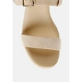 thumbnail image 5 of PORTIA Leather Wedge Sandal in Nude, 5 of 6