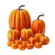 thumbnail image 2 of 14 calabazas artificiales para Halloween, manualidades de varios tamaños, decoración del hogar de temporada. Naranja, 2 of 9