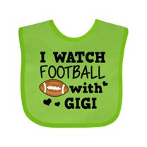 Inktastic I Watch Football with My Gigi Boys Baby Bib