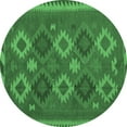 thumbnail image 1 of Ahgly Company Indoor Round Oriental Emerald Green Traditional Area Rugs, 8' Round, 1 of 4