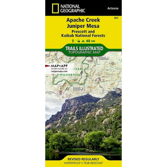 National Geographic Trails Illustrated M Apache Creek, Juniper Mesa Map [Prescott and Kaibab National Forests], Book 857, (Paperback)