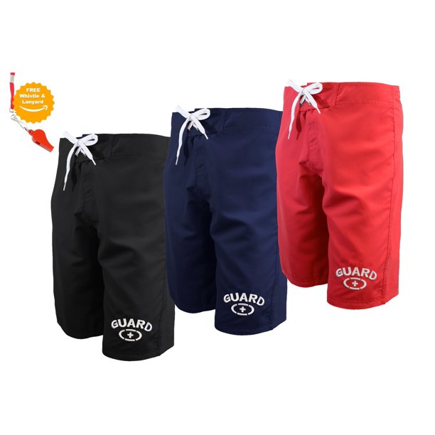 Adoretex Men's Guard Swim Board Shorts No Mesh Liner in Red, Size 32