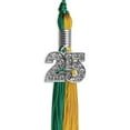 thumbnail image 3 of Endea Graduation Emerald Green/Bright Gold Graduation Tassel with Silver Date Drop, 3 of 11