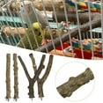 thumbnail image 3 of 4 PCS Natural Wood Bird Perch Stand, Hanging Multi Branch Perch for Parrots, F8J2, 3 of 8