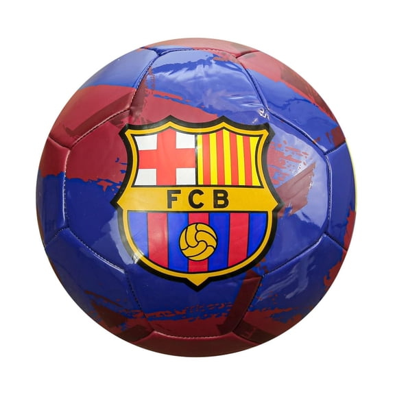 Icon Sports Official Licensed World Club Teams Regulation Junior Size 3 Soccer Ball | FC Barcelona, Navy Brush