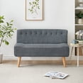 thumbnail image 1 of EDTara Two-Seater Modern Sofa, Upholstered Fabric Couch With Plush Sponge Padding and Plywood Frame, 1 of 8
