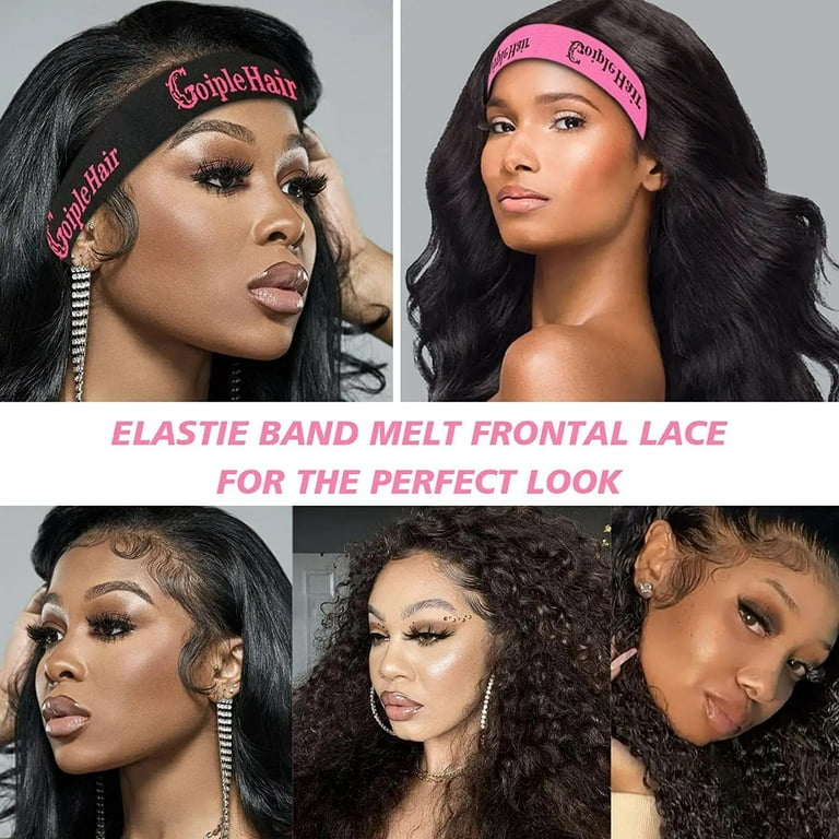 3PCS Elastic Bands for Wig Edges - Elastic Band for Lace Frontal Melt Wig  Melt Band for Lace Front Laying Edges - Adjustable Wig Band for Edges Wig  Install Accessories with Hair